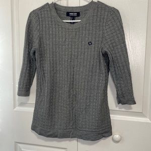 Lands End Women's Three Quarter Sleeve Sweater Blouse